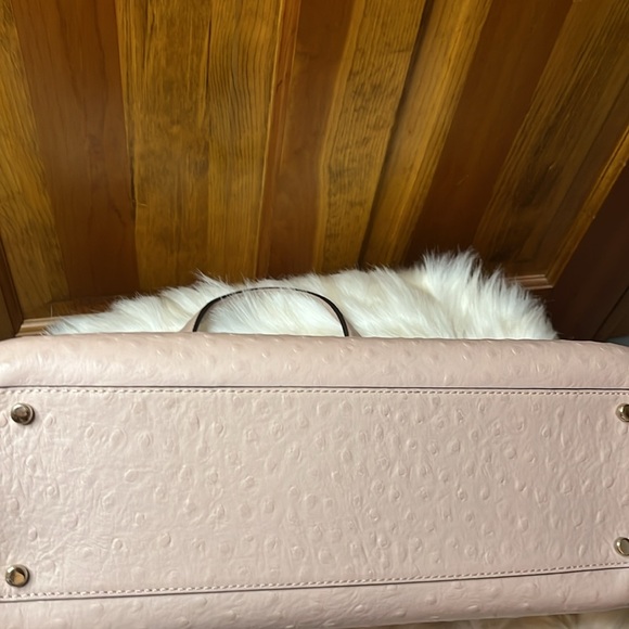 KATE SPADE OSTRICH EMBOSSED BALLET PINK CROSSBODY BAG - Picture 13 of 14